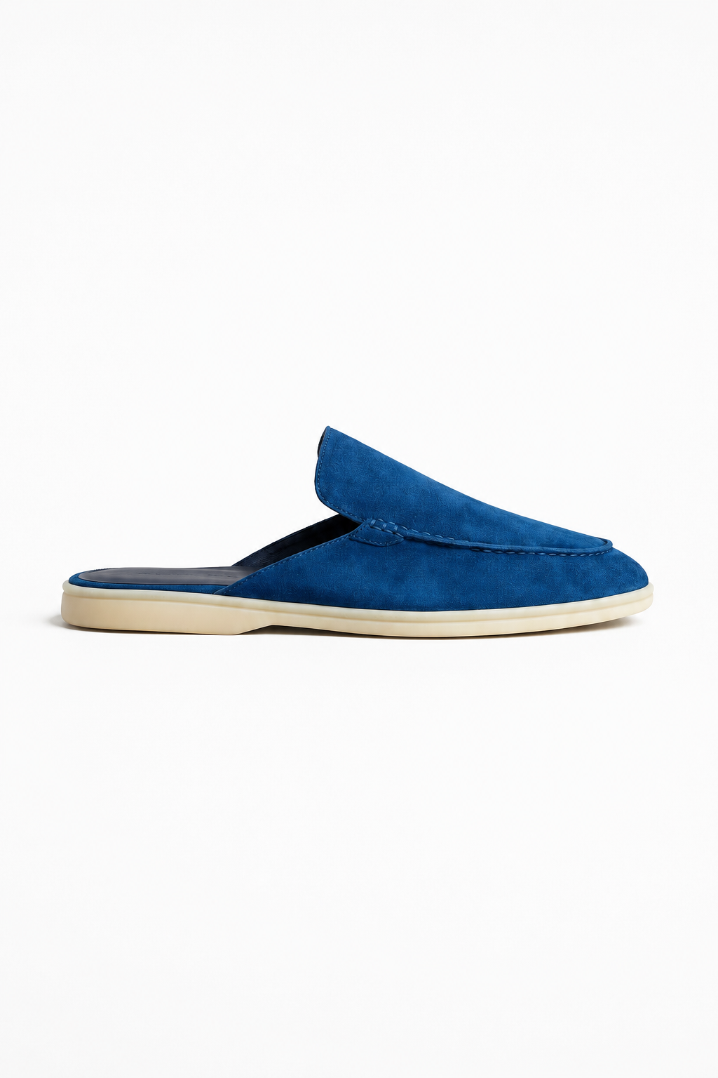 Mule Loafer for Men in Navy Blue Suede - Elegant and Comfortable