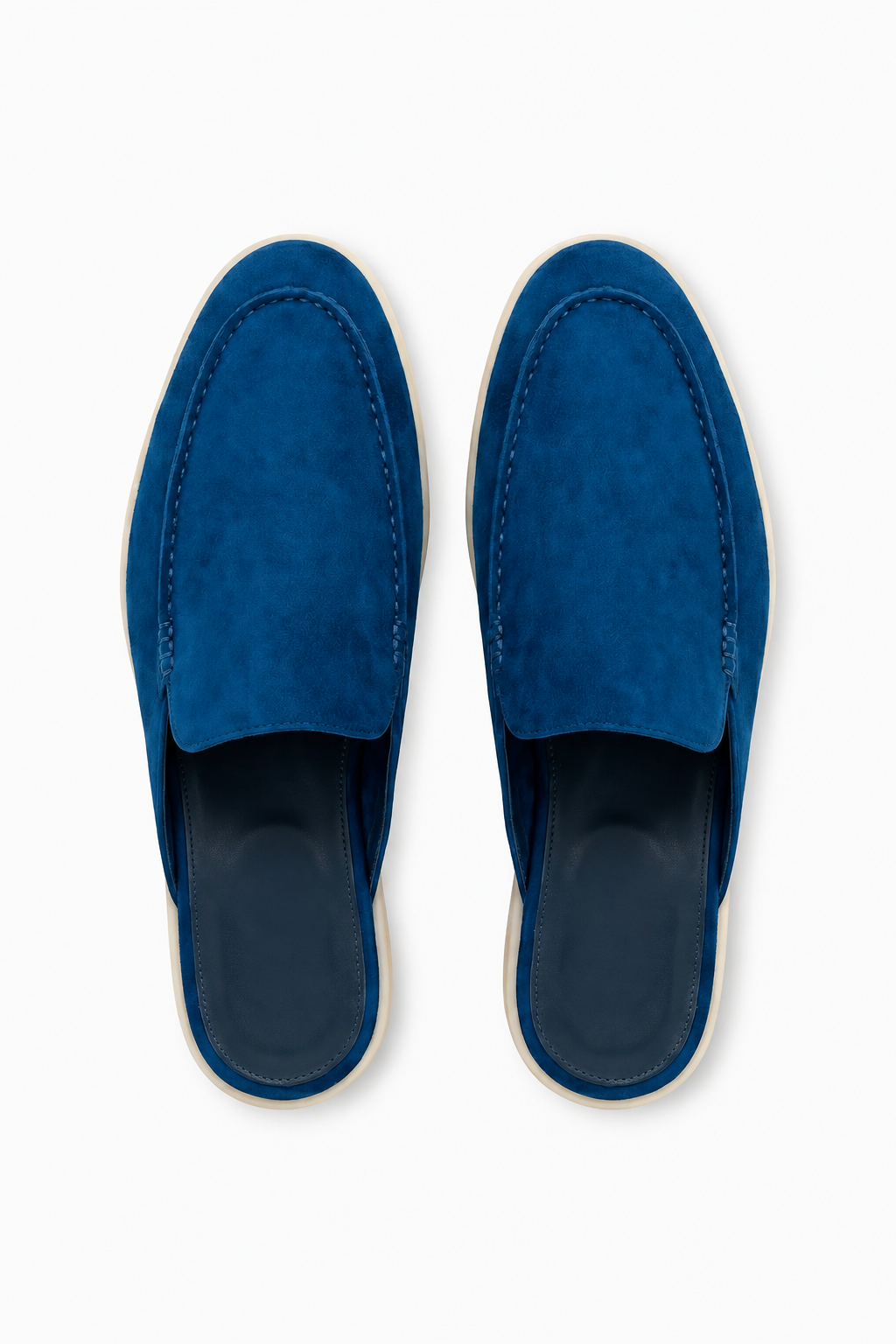 Mule Loafer for Men in Navy Blue Suede - Elegant and Comfortable