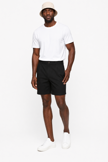Mens Black Linen Shorts