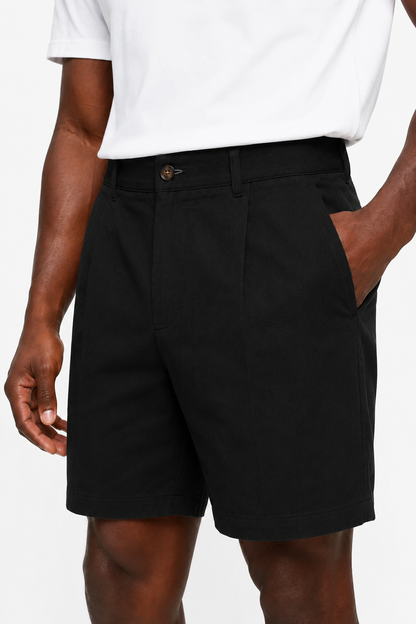 Mens Black Linen Shorts