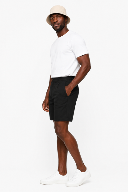 Mens Black Linen Shorts