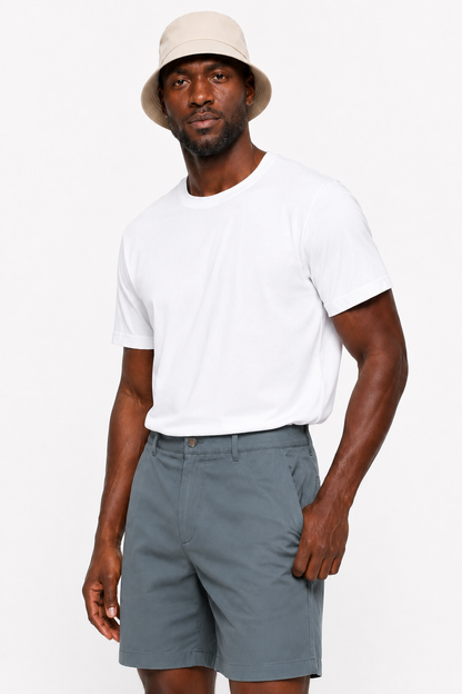Mens Slate Gray Linen Shorts