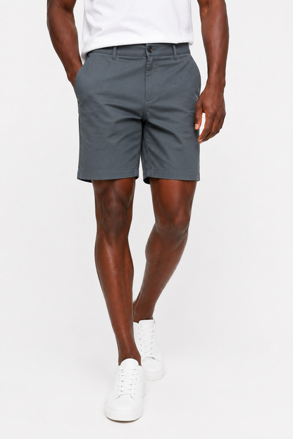 Mens Slate Gray Linen Shorts
