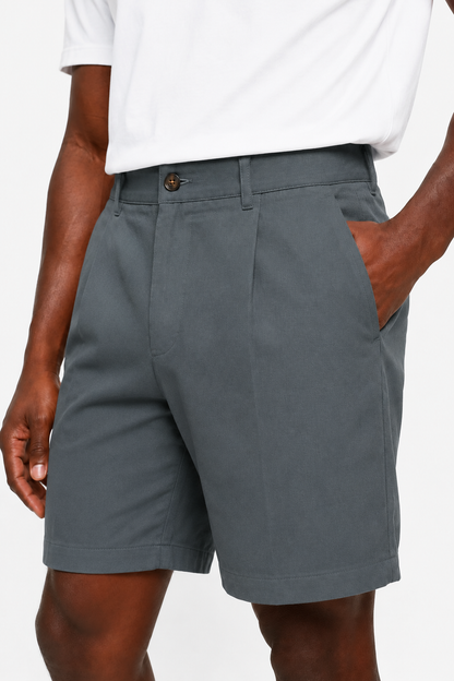 Mens Slate Gray Linen Shorts