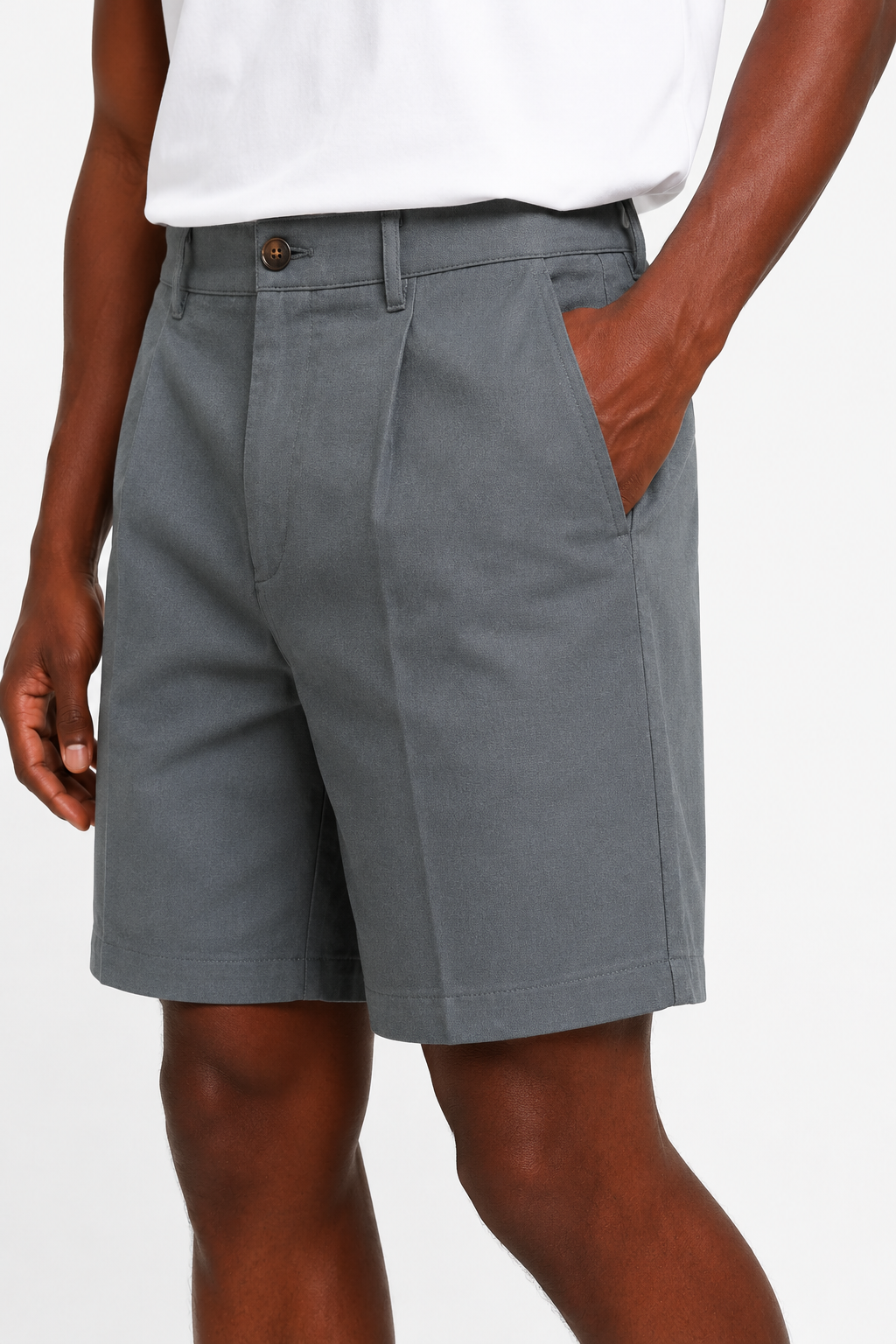 Linen Shorts for Men in Slate Gray - Comfortable and Stylish Men's Linen Shorts