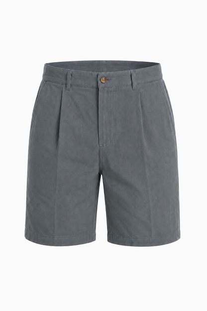 Mens Slate Gray Linen Shorts