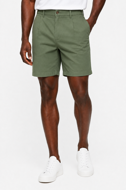 Mens Green Cotton Shorts
