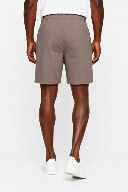 Mens Taupe Linen Shorts