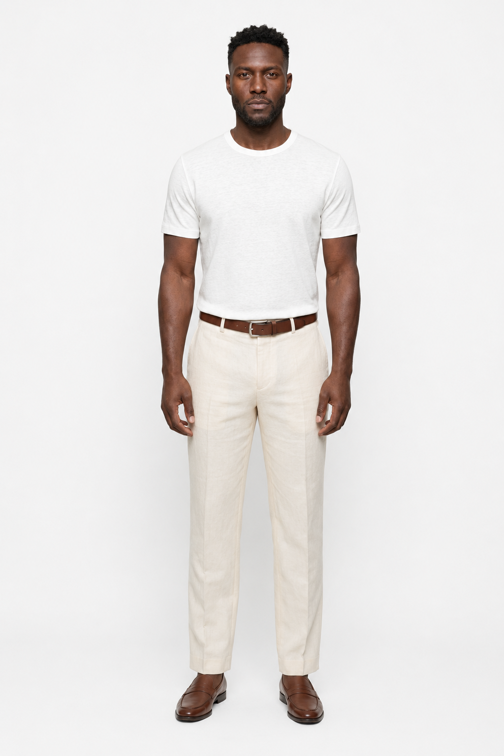 White Slim Fit T-shirt for Men in Soft Cotton – Comfortable & Stylish