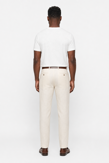 Mens Slim Fit White Cotton Tee
