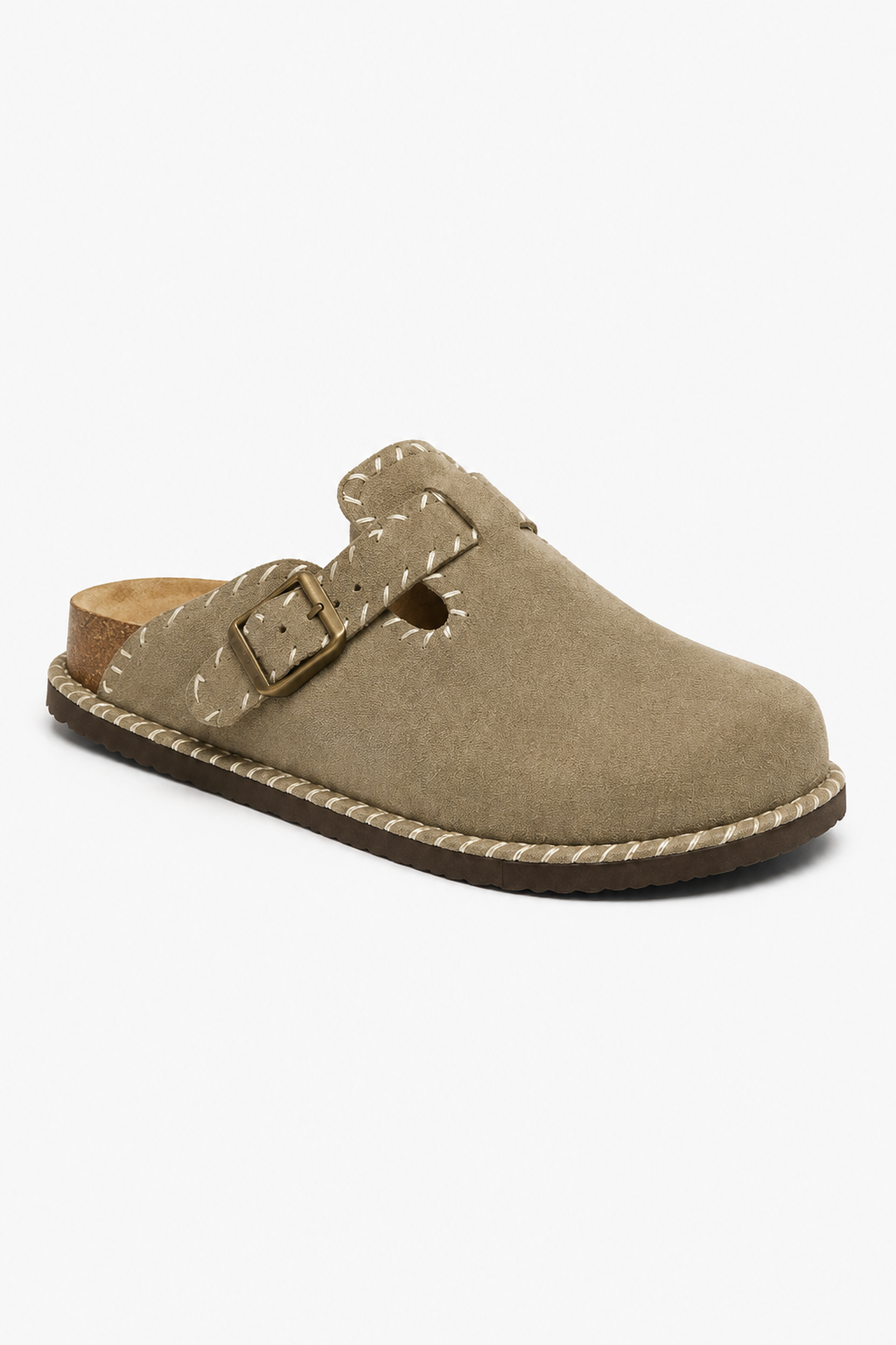 Sand-colored suede sandals for men – size 43, comfortable and stylish