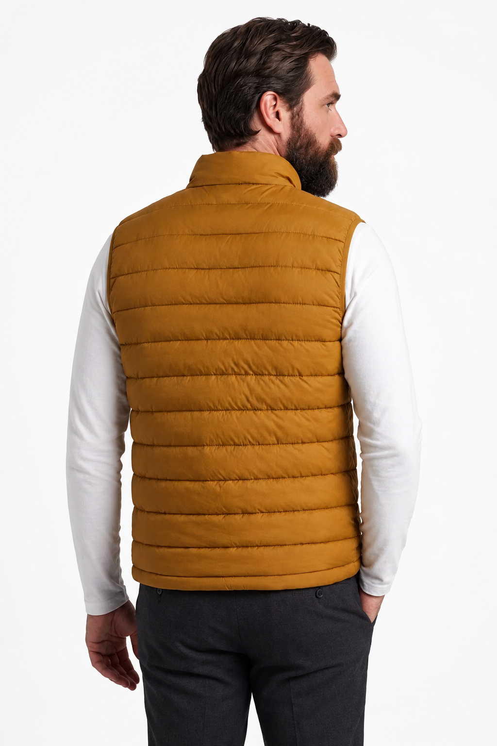 Men's Puffer Vest - Turmeric - Polyester - Regular Fit