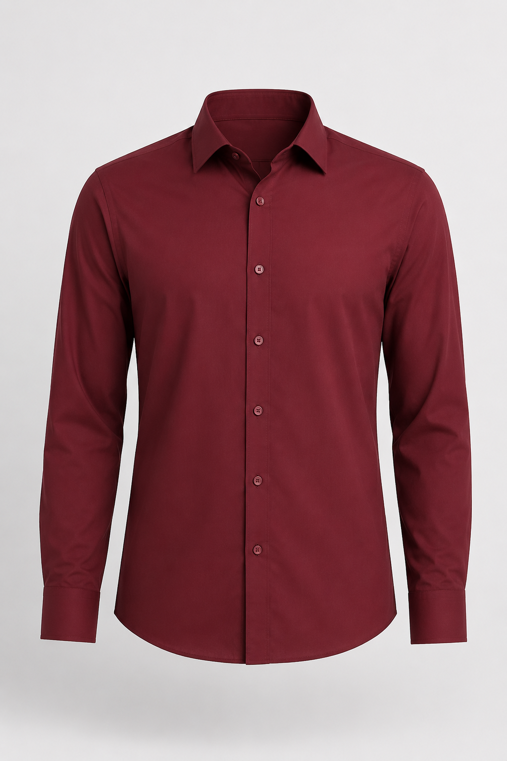 Linen shirt for men - Bordeaux Regular Fit in breathable linen blend