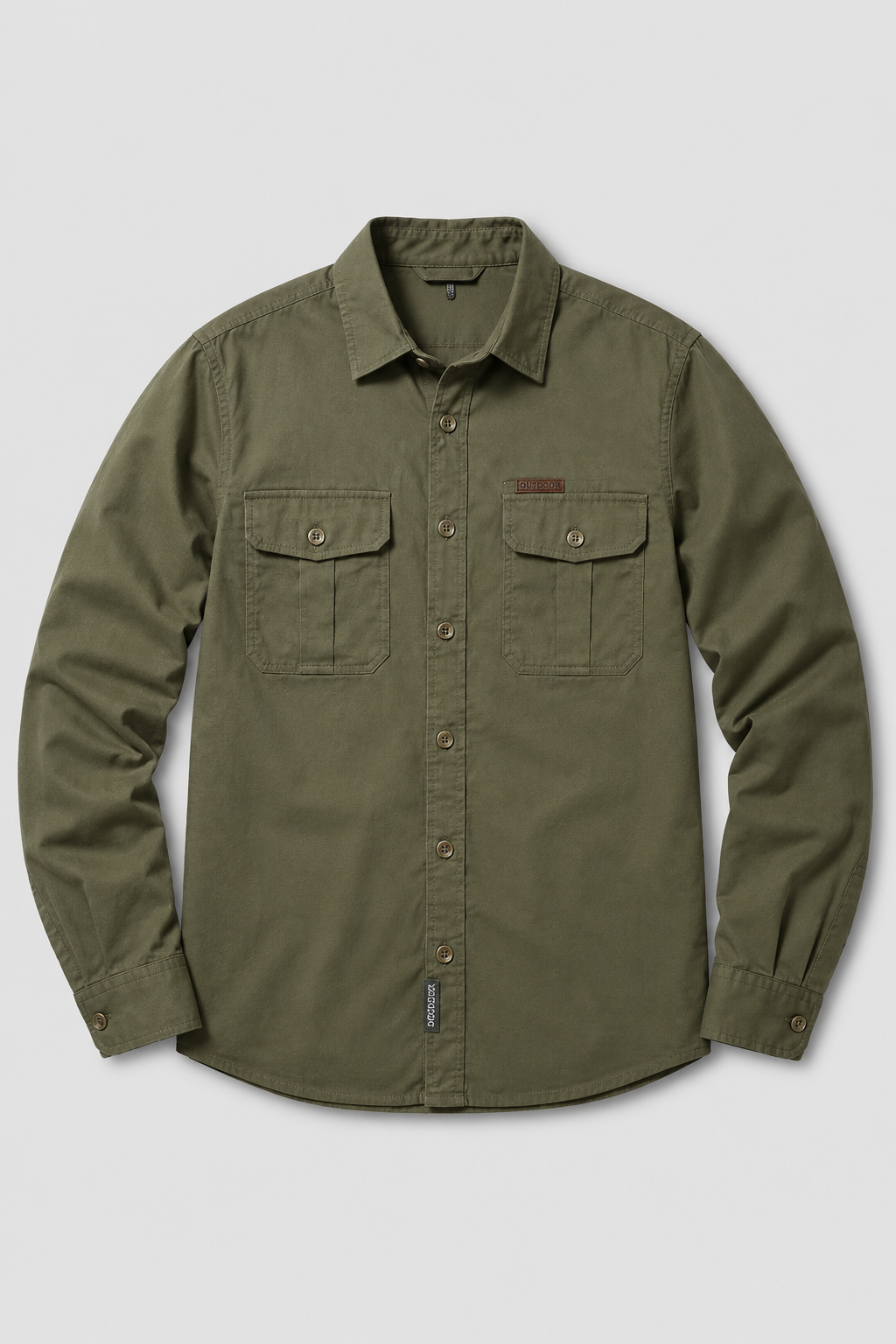 Overshirt Jacket for Men in Linen - Olive Green Regular Fit