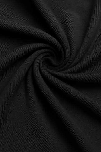 Mens Slim Fit Black Wool Tee