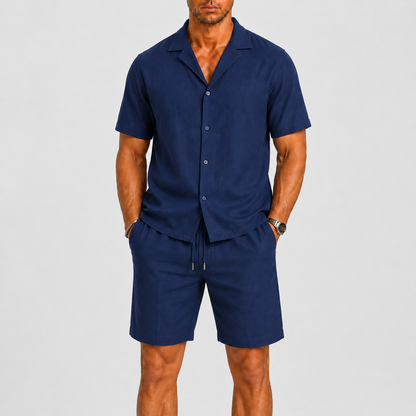 Mens Camp Collar Summer Set