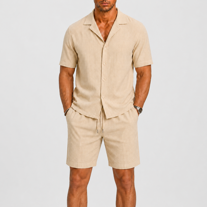 Mens Camp Collar Summer Set