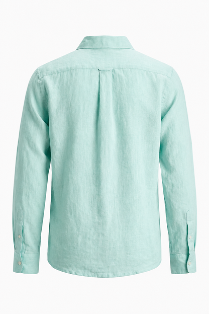 Mens Regular Fit Mint Green Microfiber Shirt