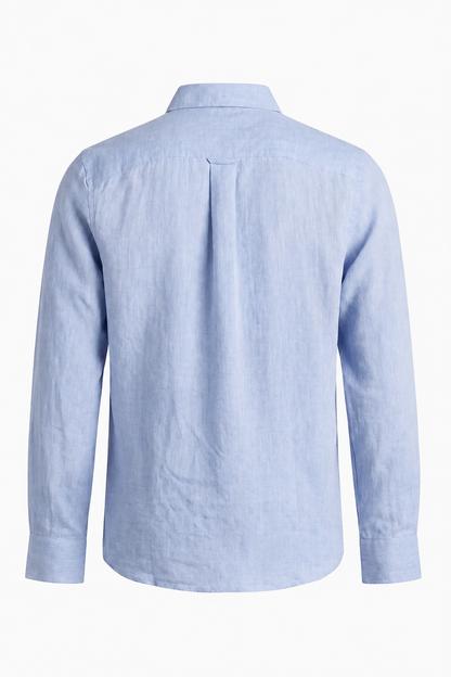 Mens Regular Fit Light Blue Microfiber Shirt