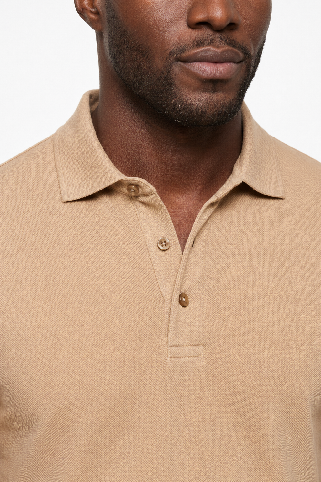 Sand-Colored Linen Polo for Men - 100% Linen Summer Polo