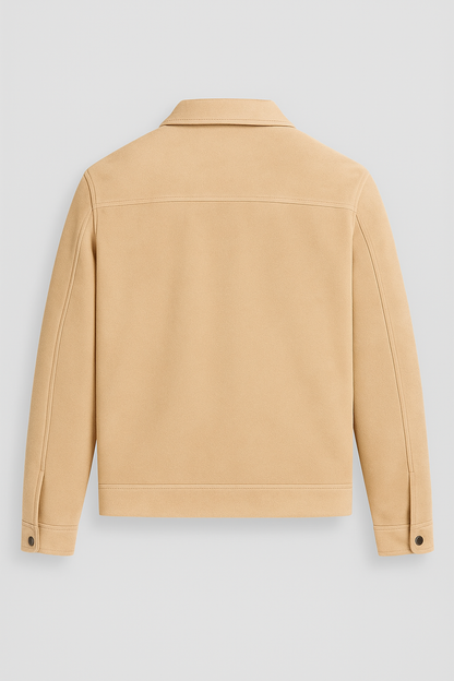 Mens Beige Suede Jacket