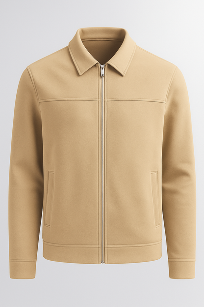 Mens Beige Suede Jacket