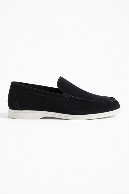 Mens Black Suede Chinos
