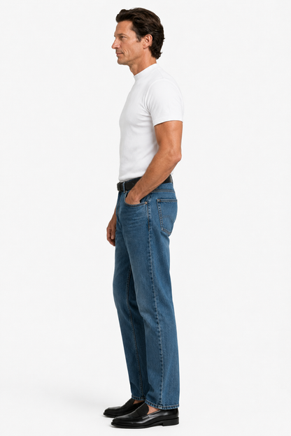 Mens Mock Neck White Knit Tee