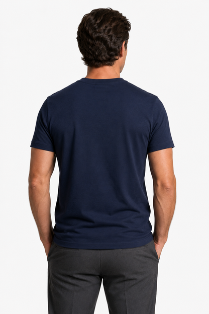 Mens Slim Fit Navy Blue Tee