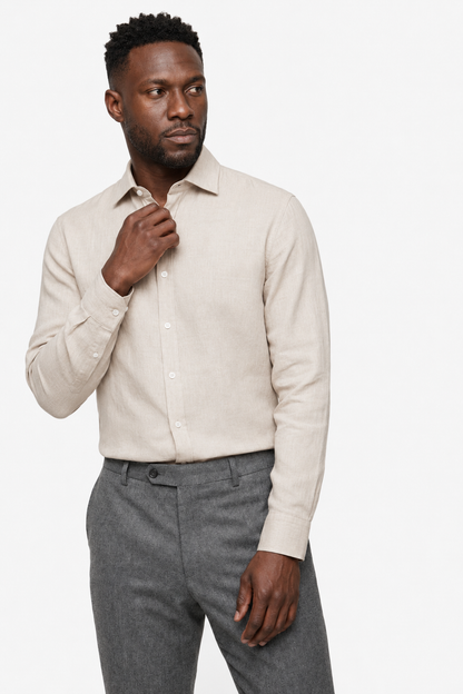 Mens Premium Beige Shirt