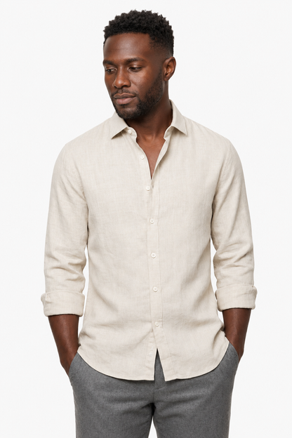 Mens Premium Beige Shirt