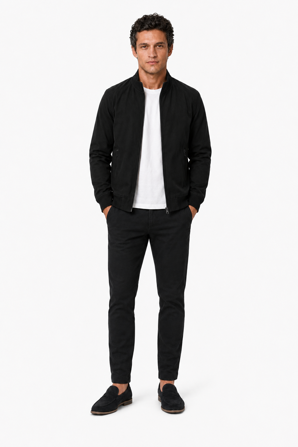 Men's Bomber Jacket Black | Classic Regular Fit Jacket in Premium Quality