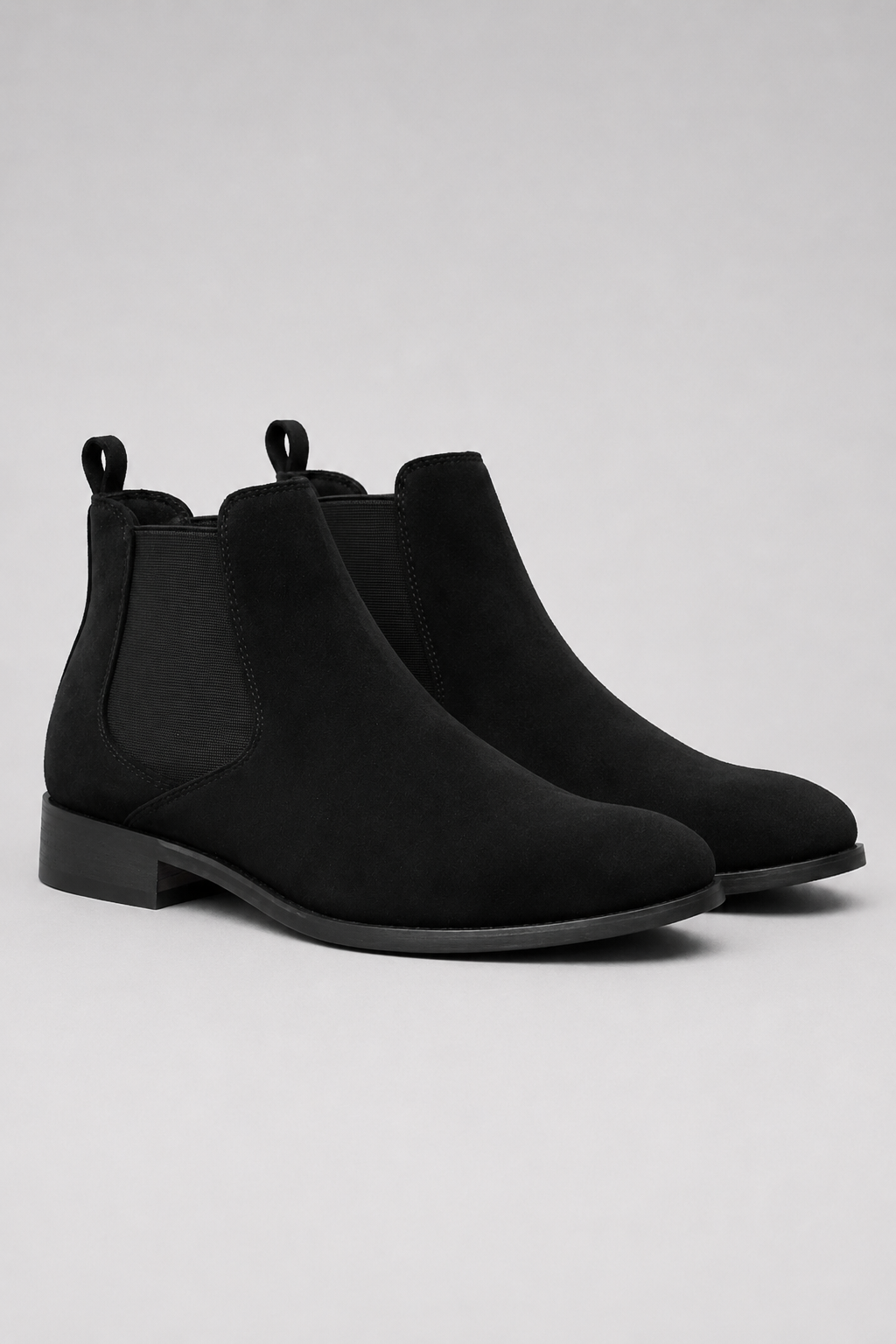 Men's Chelsea Boots Black Suede – Classic Slip-On Everyday Boots
