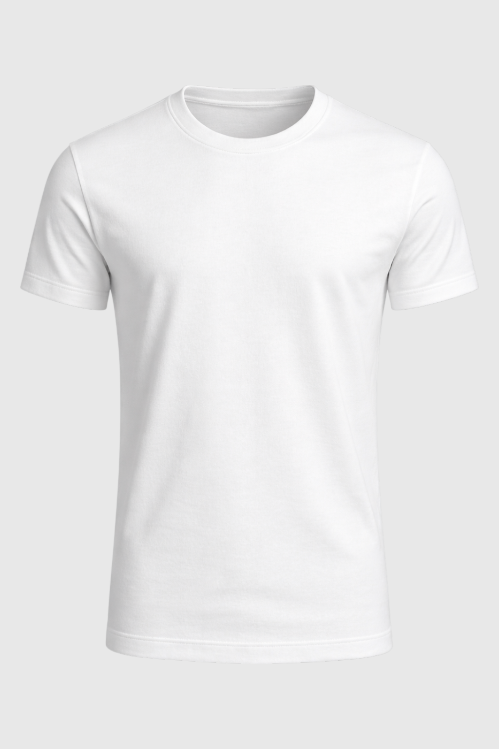 White Slim Fit T-shirt for Men in Soft Cotton