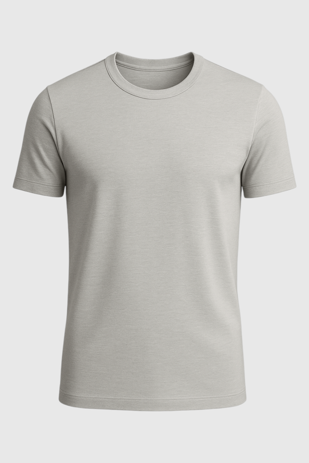 Men's T-Shirt - Gray - Wool - Slim Fit