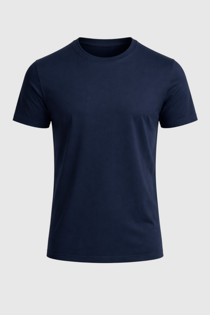Mens Slim Fit Navy Blue Tee