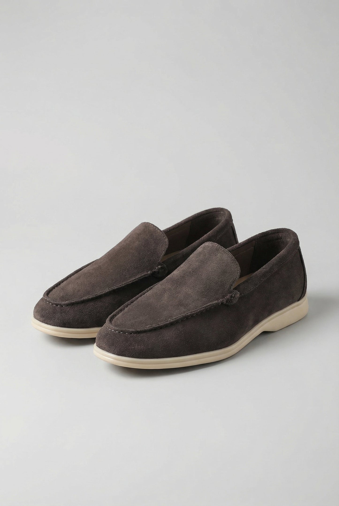 Men's Moccasins – Chocolate Brown Suede Loafers, Comfortable Fit, Size 44