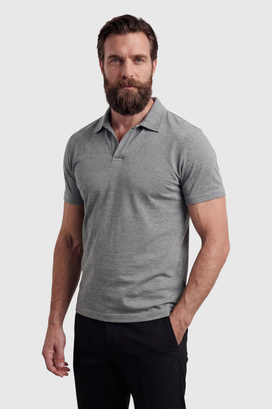 Men's Slim Fit Polo – Gray, Breathable & Technical Quality for Sport & Everyday Wear