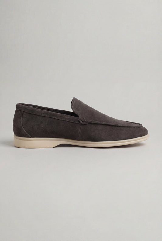 Men's Moccasins – Chocolate Brown Suede Loafers, Comfortable Fit, Size 44
