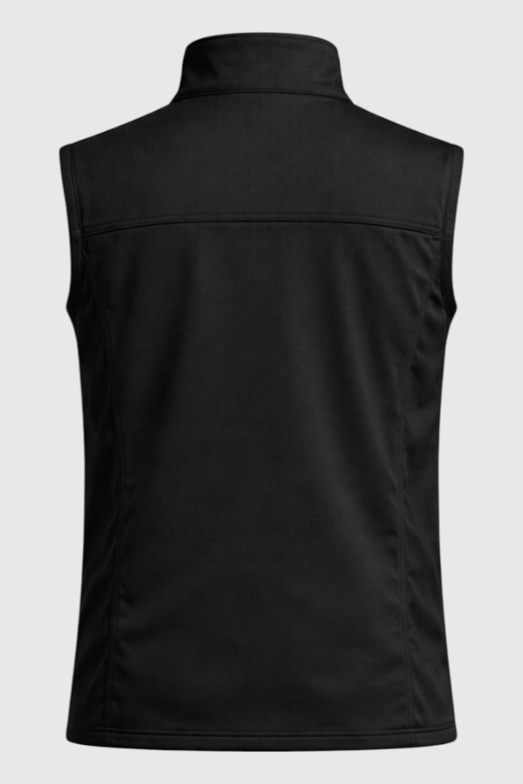 Men's Fleece Vest - Black, Stretchy with Zipper for Outdoor Use