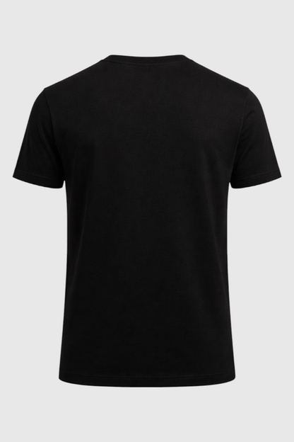 Mens Slim Fit Black Wool Tee