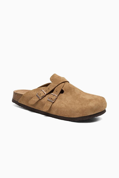 Mens Adjustable Buckle Sand Suede Sandals