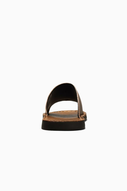 Mens Minimalist Brown Leather Sandals
