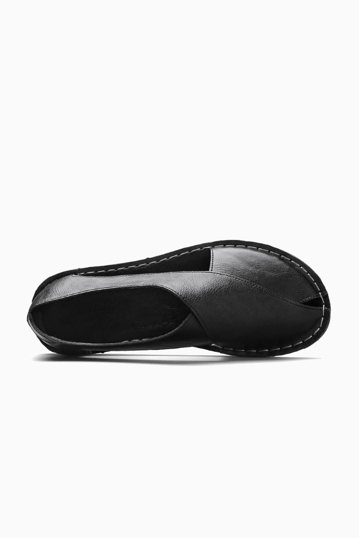 Men's Sandals in Black Leather – Comfortable, Open Sandals for Men