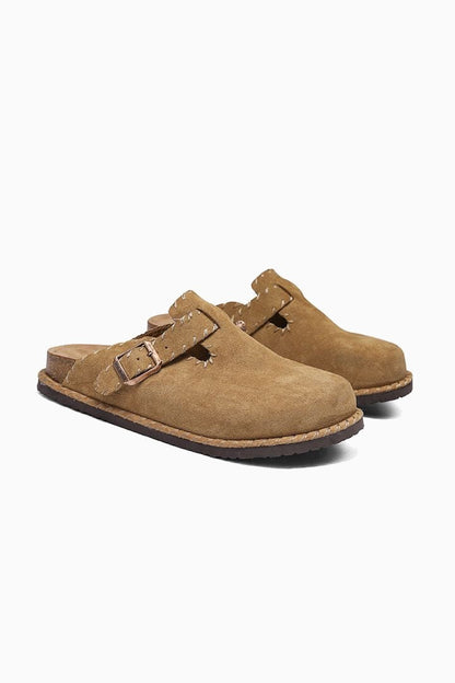 Mens Sand Suede Sandals