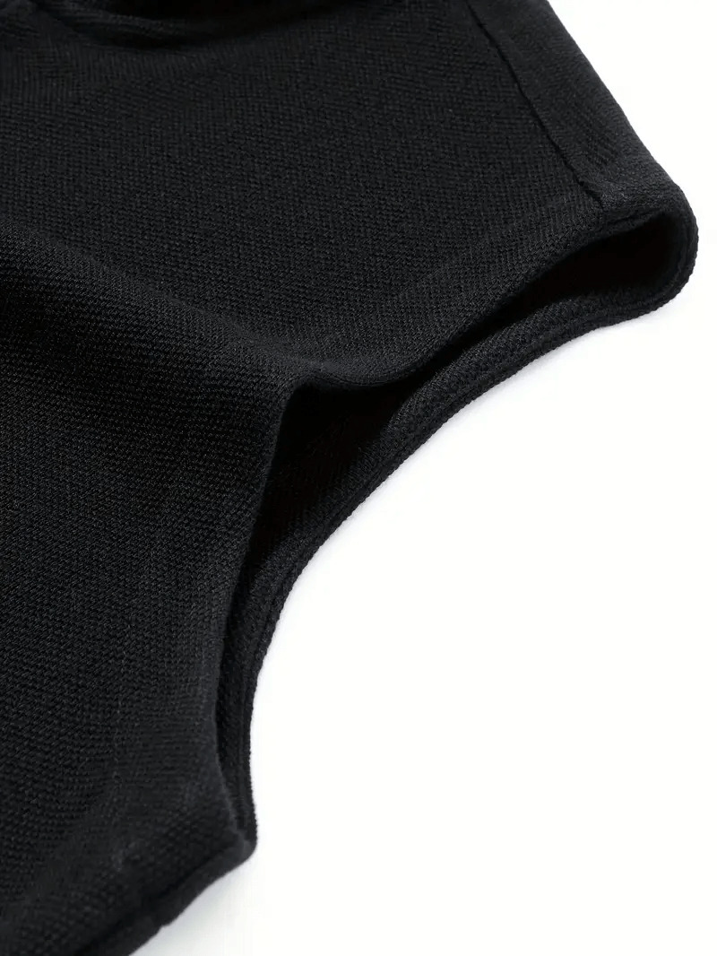 Black Strikvest for Men – Soft, Sleeveless Regular Fit in Comfortable Cotton Knit