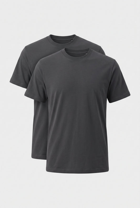 T-shirts for men in anthracite - Multipack with soft cotton