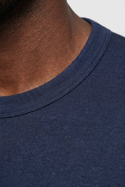 Mens Slim Fit Navy Blue Cotton Tee