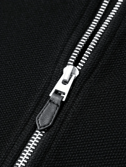 Mens Regular Fit Black Cotton Knit Vest