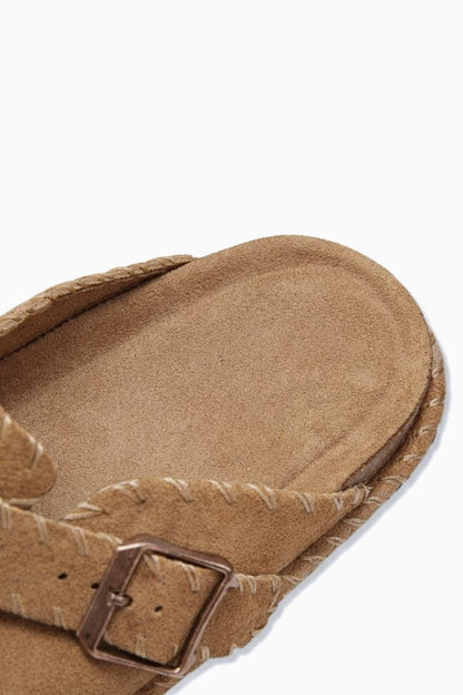 Mens Sand Suede Sandals